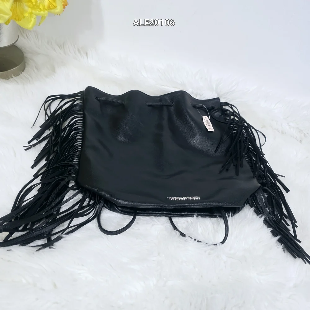 Victoria's Secret Black Fringe Backpack New.